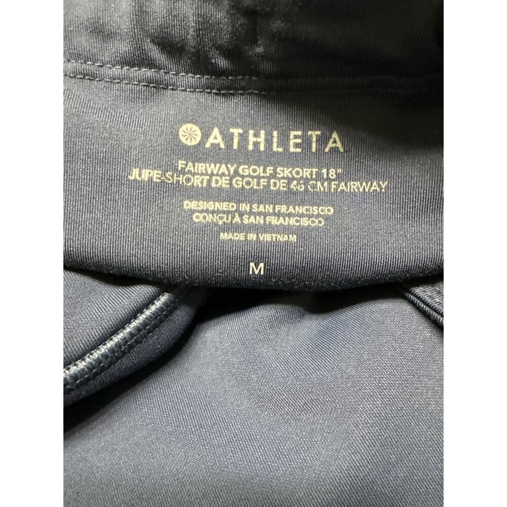 Athleta Womens M Fairway Golf Skort 18" Stretch Pockets Navy Blue - Picture 8 of 12